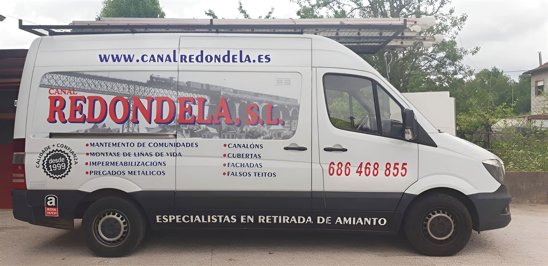 Vehículos rotulados de Canal Redondela