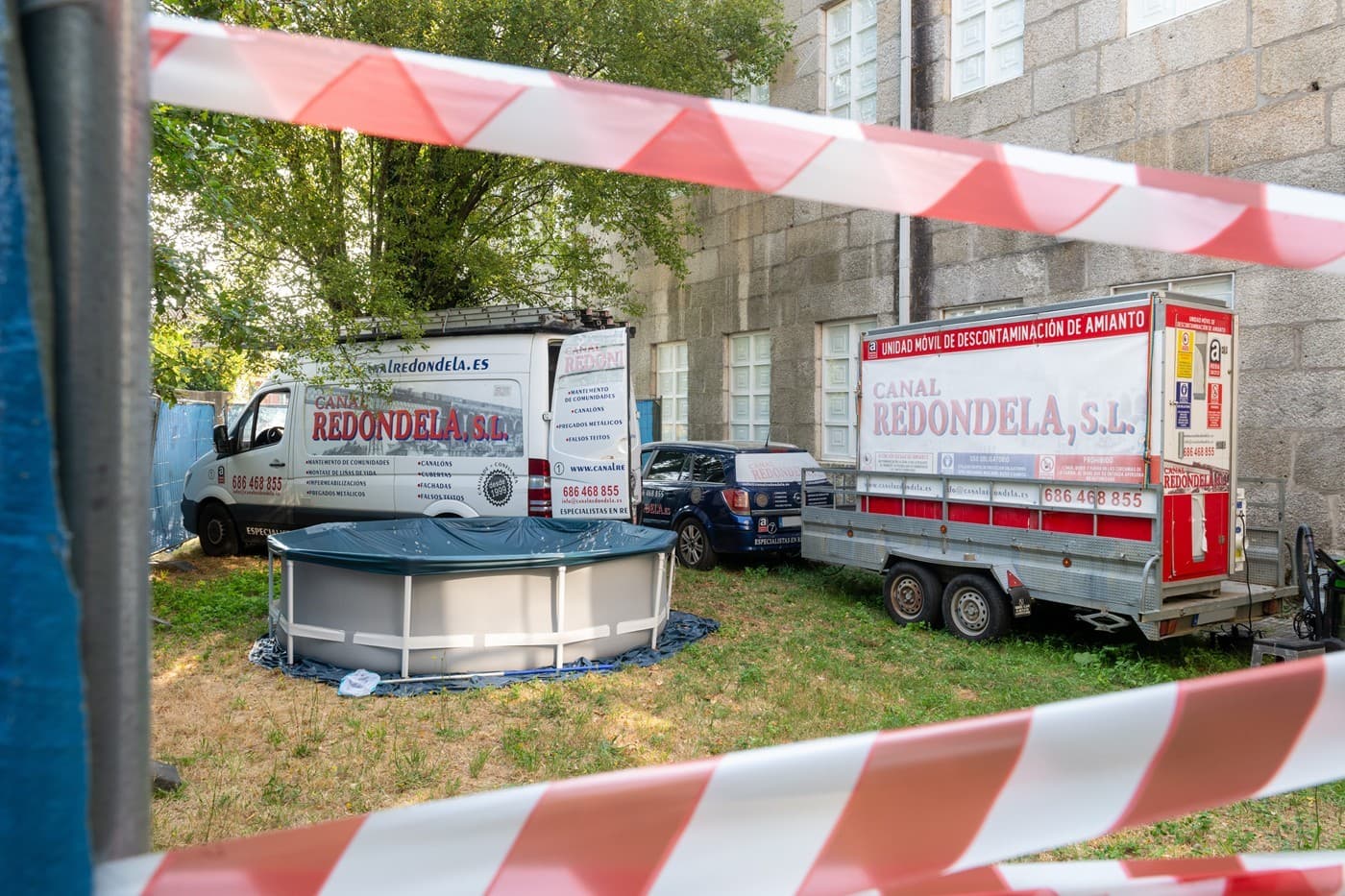 Trabajos de retirada de amianto en Redondela
