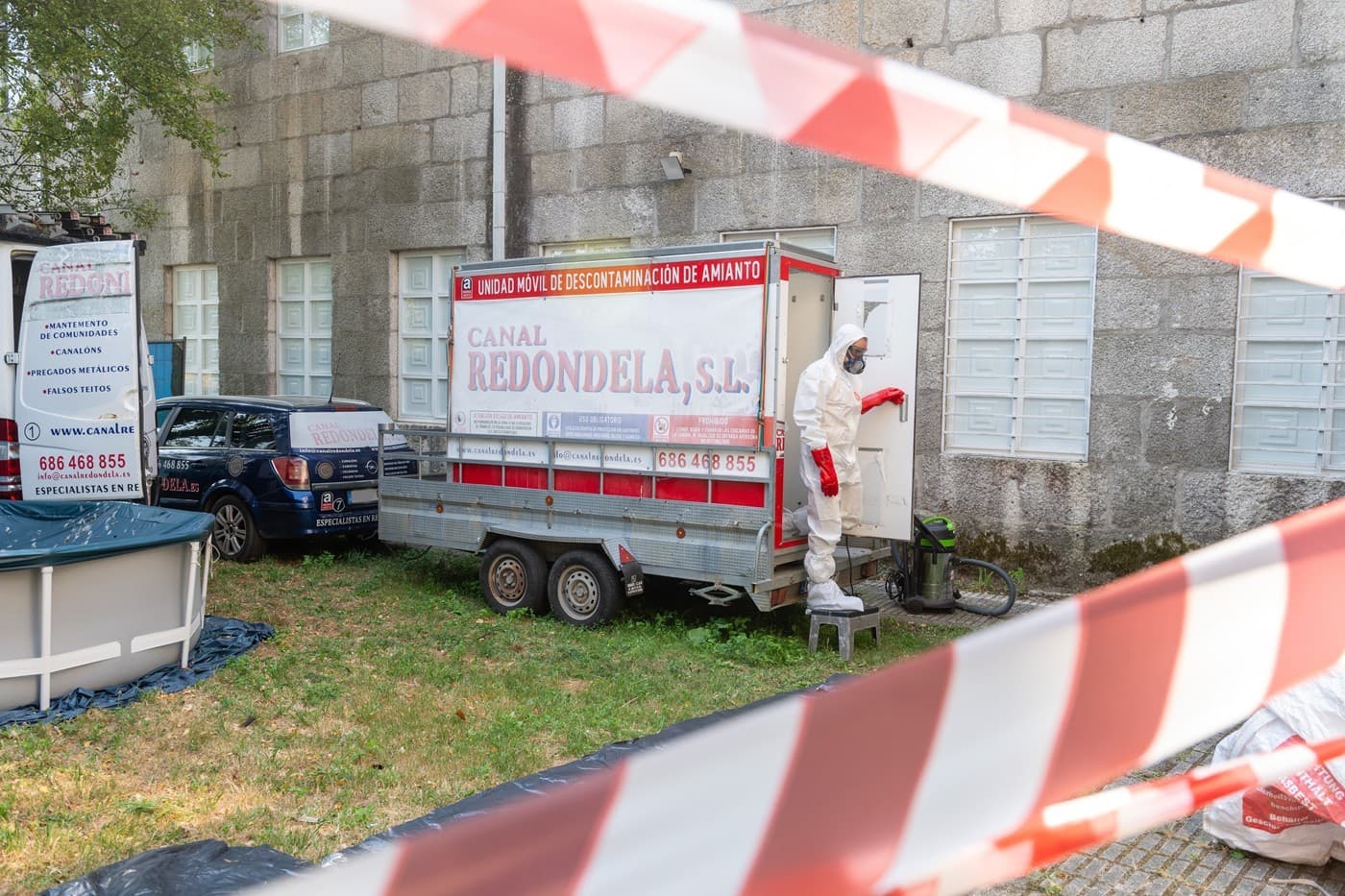 Trabajos de retirada de amianto en Redondela